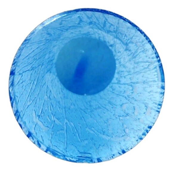 Villeroy & Boch Vase Fine Art Glass Blue High Quality with Crackled Veins - Picture 6 of 7